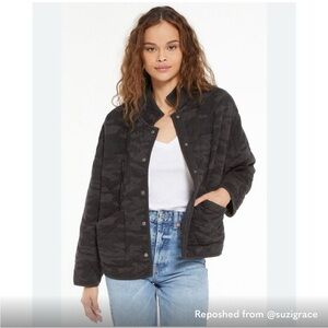 Z Supply Black Bomber Jacket